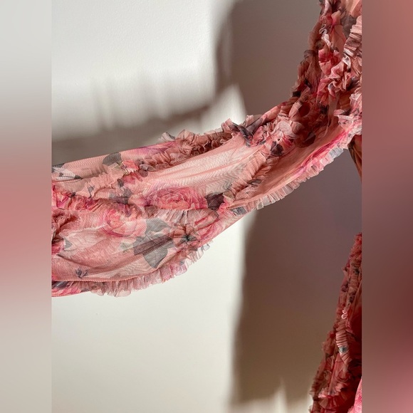 Mac Duggal 9151 | Ruffled Floral Chiffon Mini Dress | Women’s 10 - Picture 3 of 8